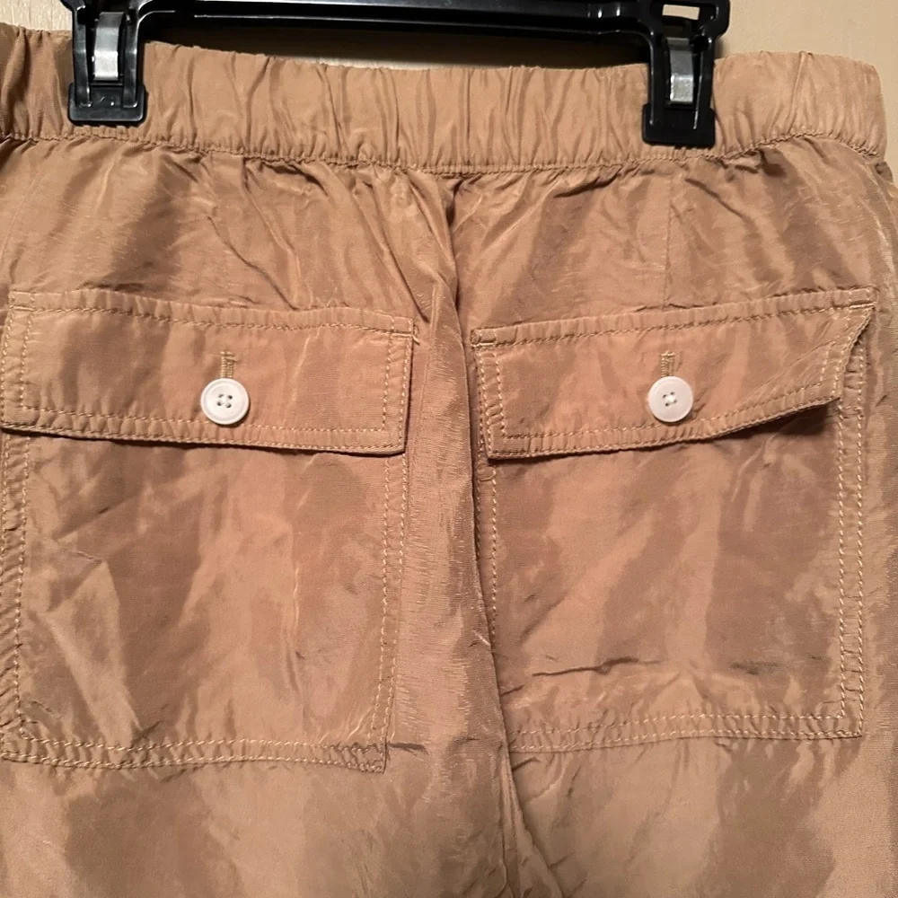 Reimagined by J. Crew Size 6 Linen Blend Tan Wide Leg Comfort Pants Lounge - Picture 4 of 7